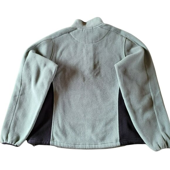 Women's Fleece Jacket Port Authority Quarter Zip Moss Green & Black  Size L JH74 - Picture 4 of 4